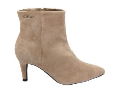 S.OLIVER ΔΕΡΜΑΤΙΝΑ SUEDE ΜΠΟΤΑΚΙΑ ΜΕ ΤΑΚΟΥΝΙ