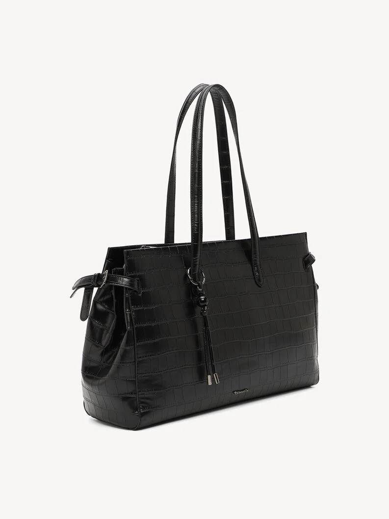TAMARIS ΓΥΝΑΙΚΕΙΑ ΤΣΑΝΤΑ ΩΜΟΥ/SHOPPER ΚΡΟΚΟ ΜΑΥΡΟ-34856 - Image 6