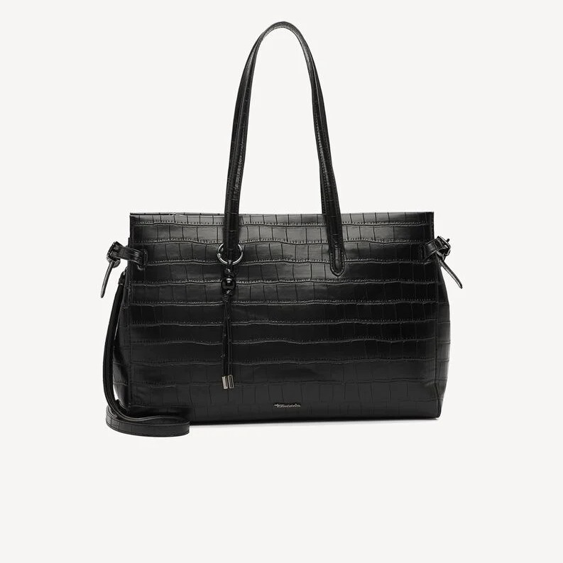 TAMARIS ΓΥΝΑΙΚΕΙΑ ΤΣΑΝΤΑ ΩΜΟΥ/SHOPPER ΚΡΟΚΟ ΜΑΥΡΟ-34856